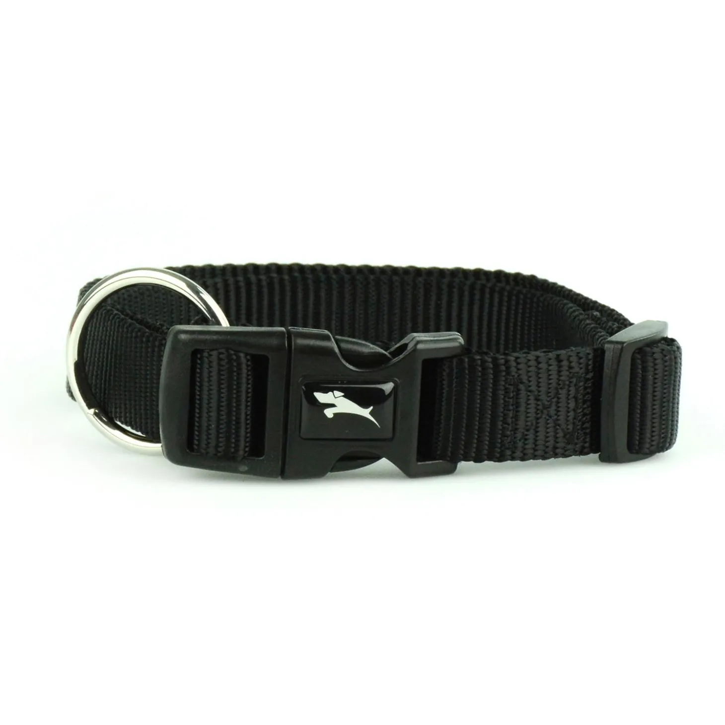 Nylon Adjustable Black Dog Collar