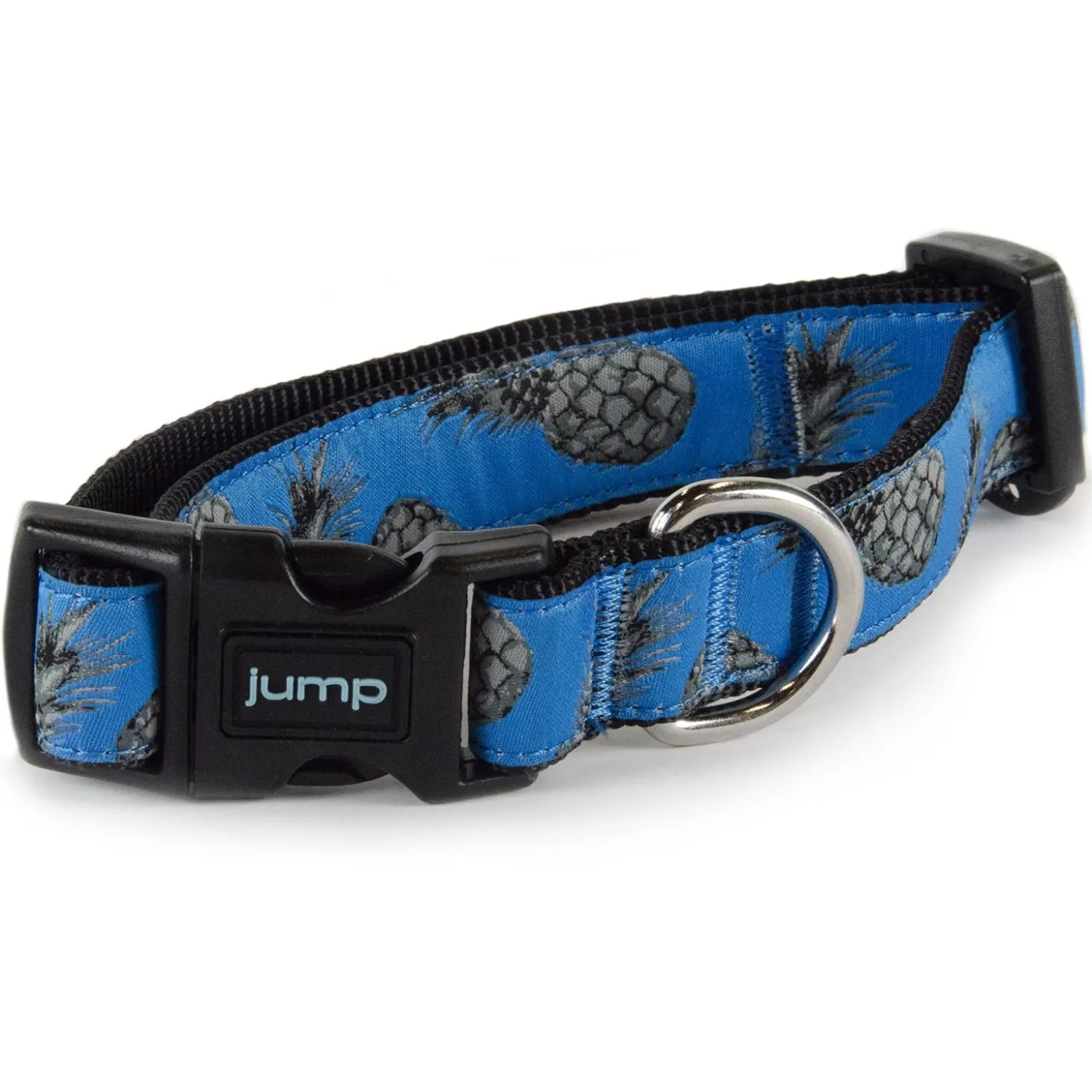 Nylon Adjustable Blue Pineapple Dog Collar
