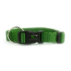 Nylon Adjustable Dark Green Dog Collar