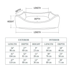 Orthopedic Lounger Charcoal Bed