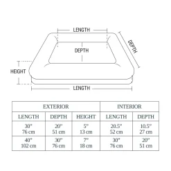 Orthopedic Lounger Grey Bed