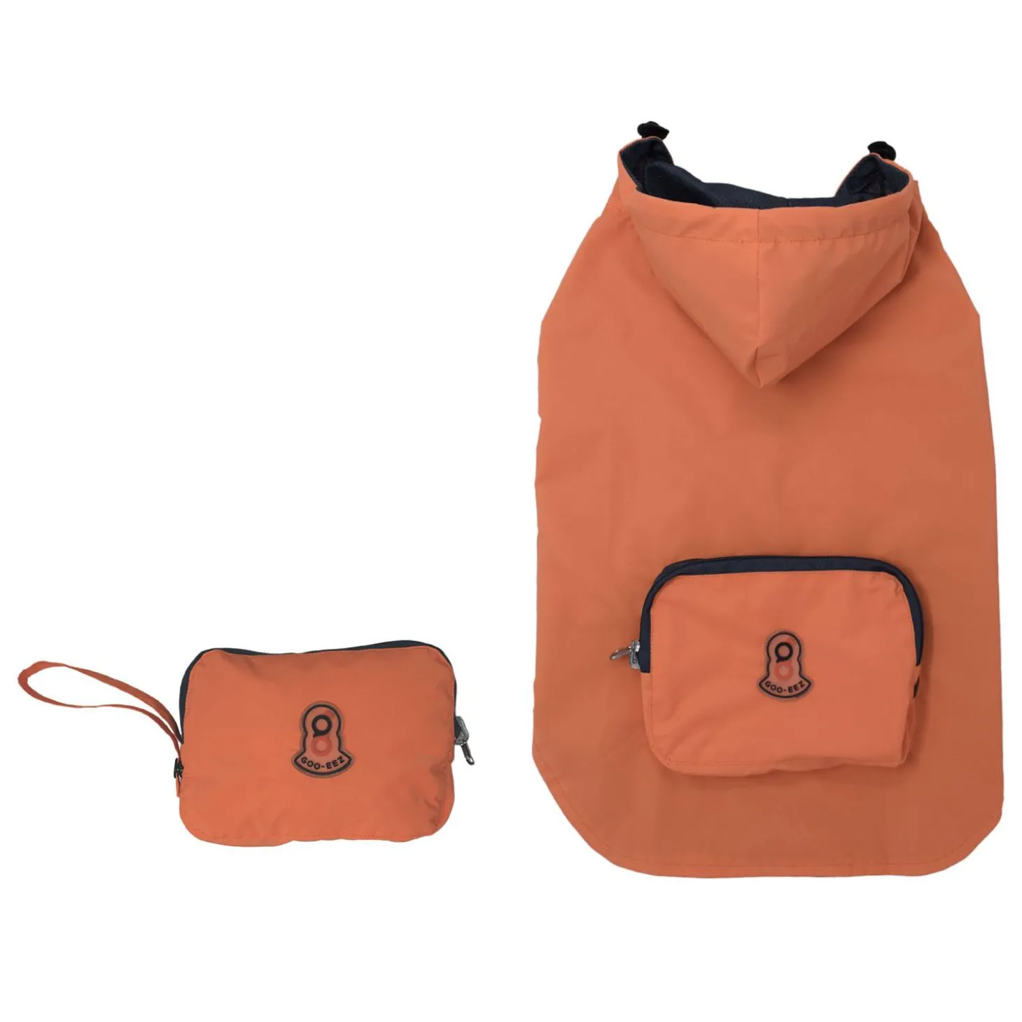 Packable Orange Poncho