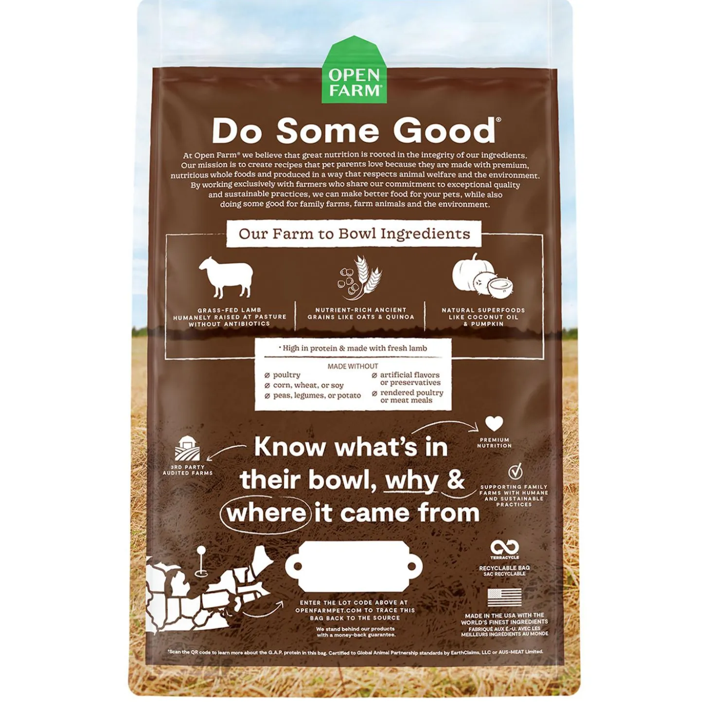 Pastured-Raised Lamb & Ancient Grains Recipe Adult Dog Food
