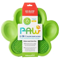 PAW 2-in-1 Slow Feeder & Lick Pad Green