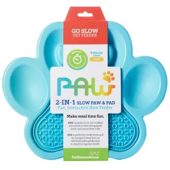 PAW 2-in-1 Slow Feeder & Lick Pad Blue