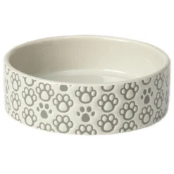 Paws Shallow Stoneware Round Bowl