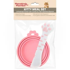 Pawsome Kitty Meal Set Pink Can Cover & Opener