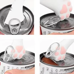 Pawsome Kitty Meal Set Pink Can Cover & Opener