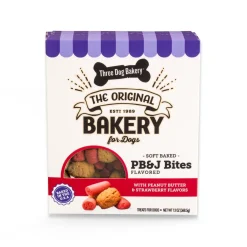 PB&J Bites with Peanut Butter & Strawberry Flavours Dog Treats