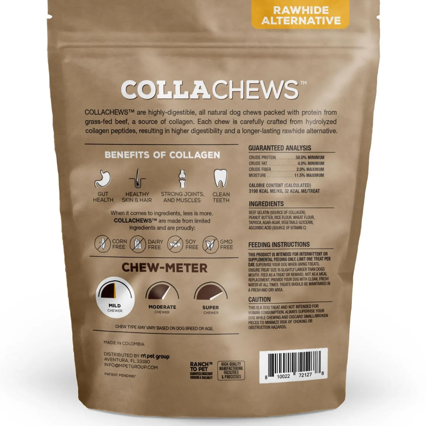 Peanut Butter Collagen 5in Sticks Dog Treats