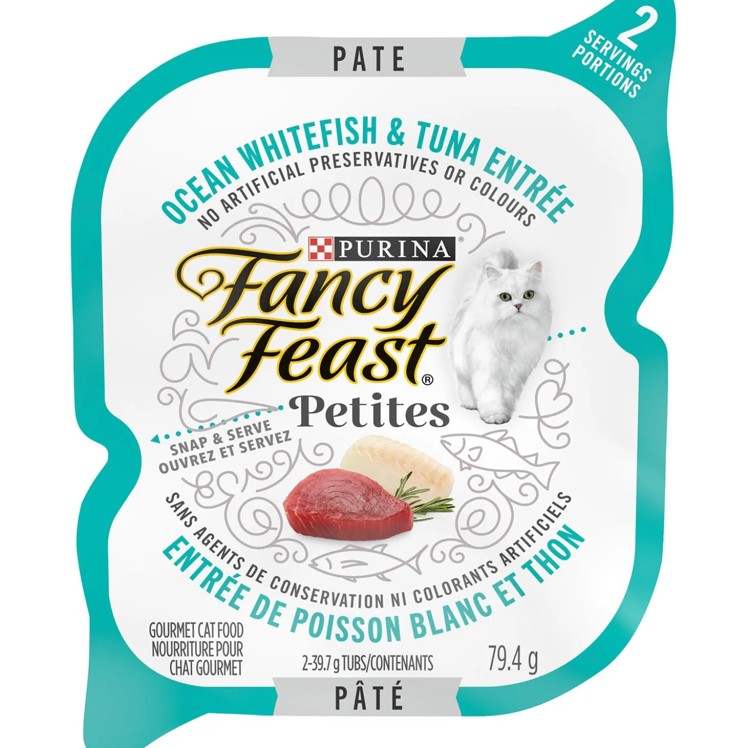 Petites Ocean Whitefish & Tuna Entree Pate Adult Cat Food