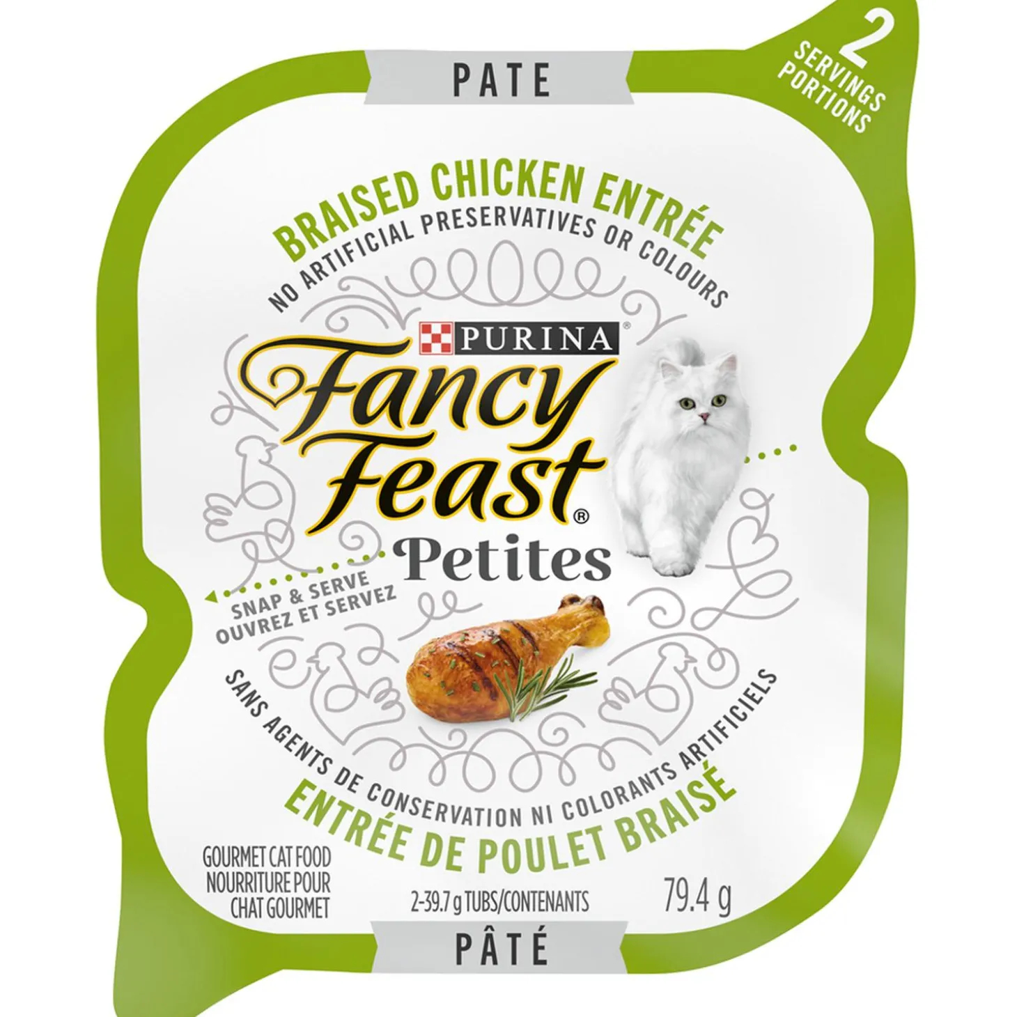 Petites Pate Braised Chicken Entree Pate Adult Cat Food