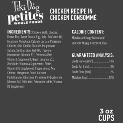 Petites Whole Foods Chicken Recipe in Chicken Consomme Adult Dog Food