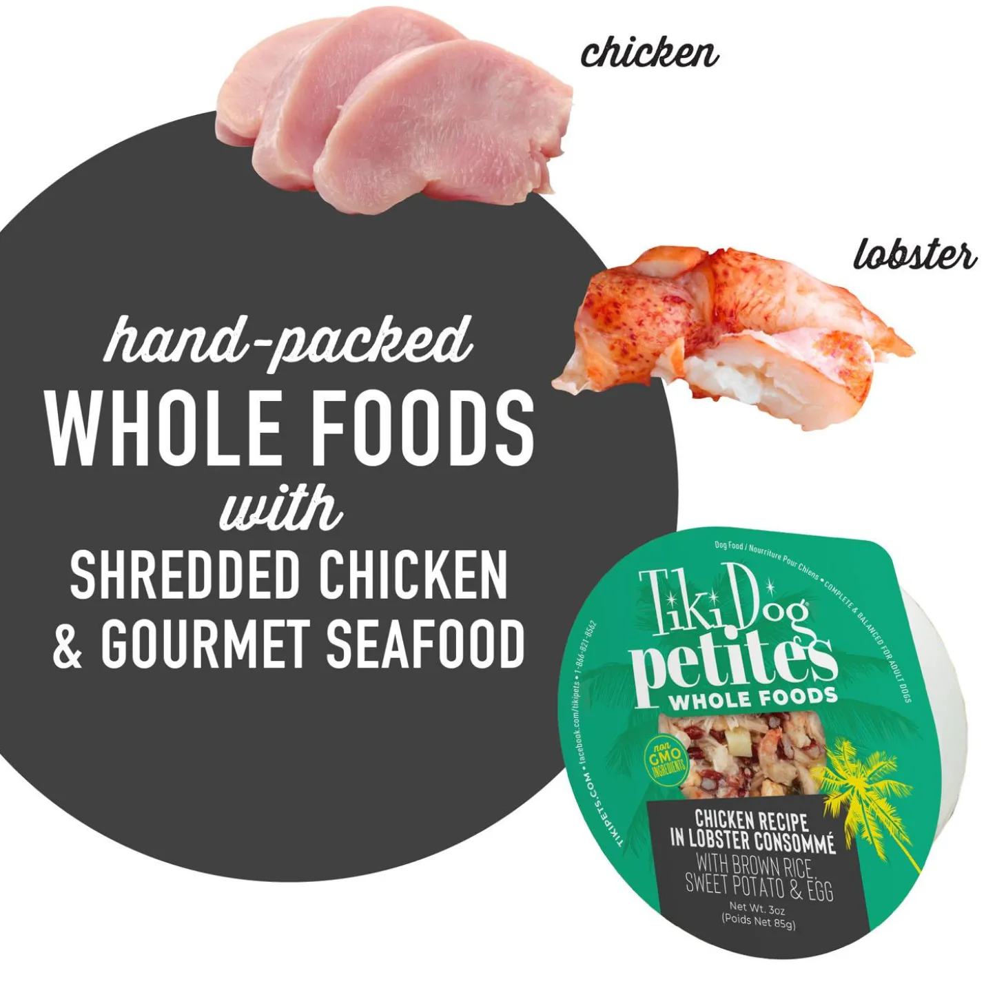 Petites Whole Foods Chicken Recipe in Lobster Consomme Adult Dog Food