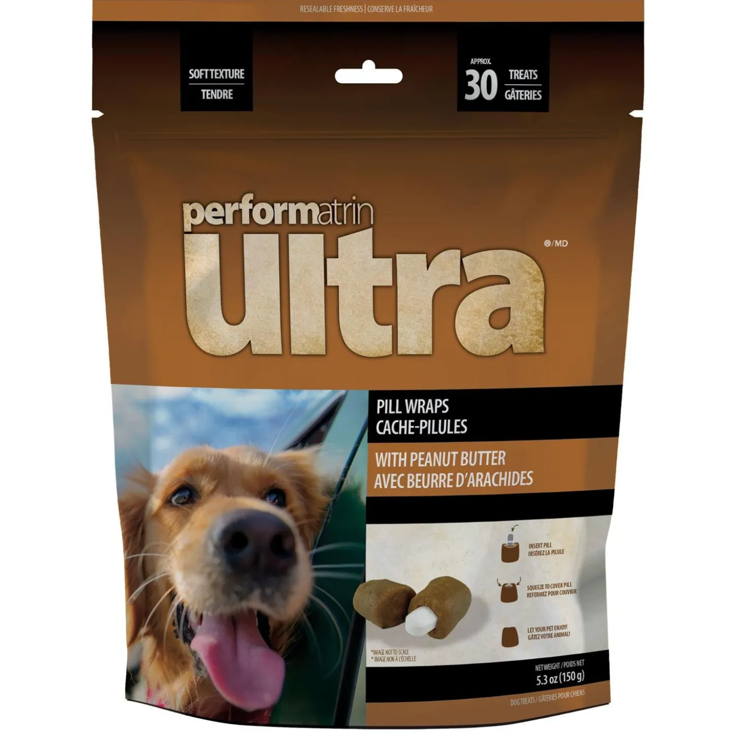 Pill Wraps Peanut Butter Flavour Dog Treats