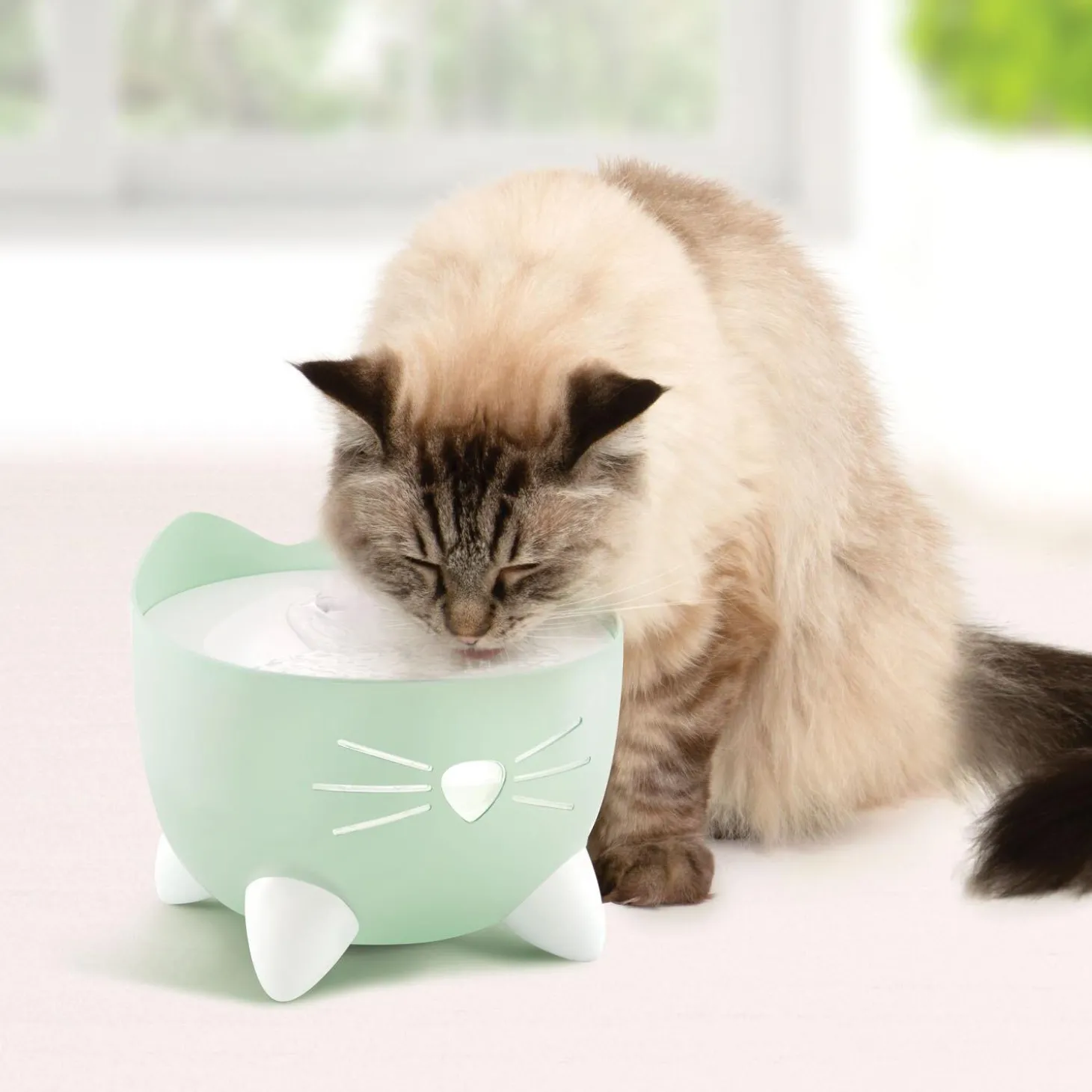 PIXI Green Cat Drinking Fountain
