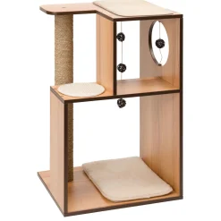 PIXI Large Vesper Box Walnut Cat Tree