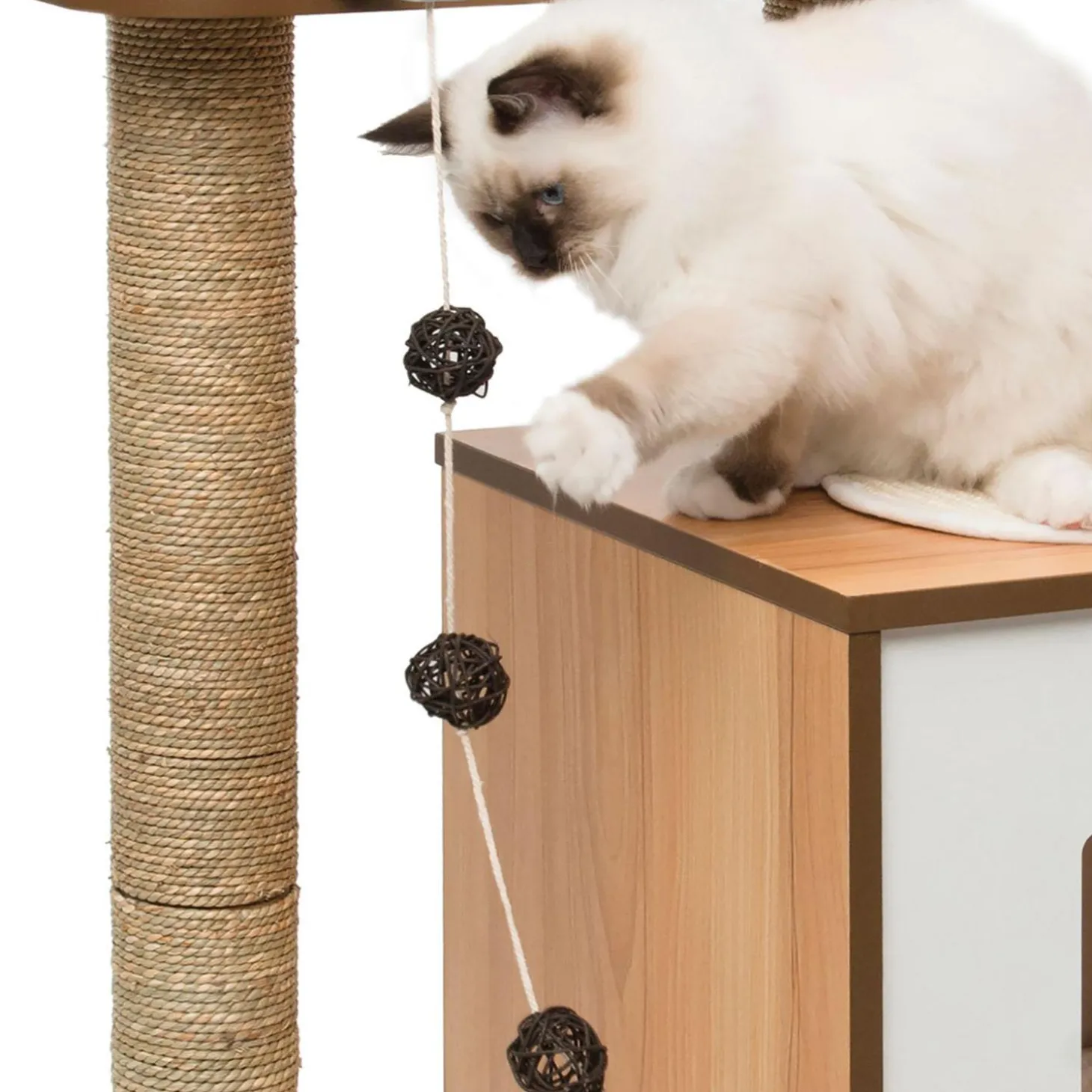 PIXI Vesper Base Walnut Cat Tree