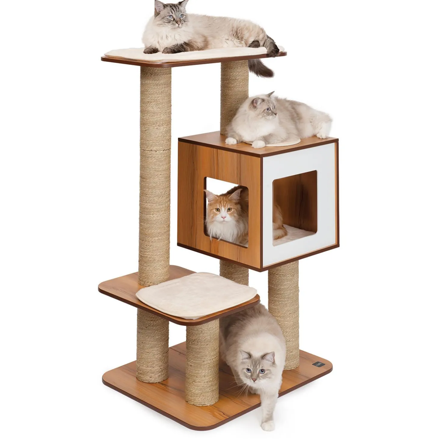 PIXI Vesper High Base Giant Walnut Cat Tree