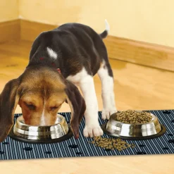 Place Mat - Grey Stripe Black Paw