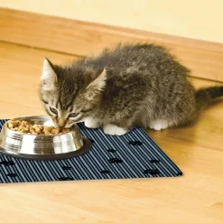Place Mat - Grey Stripe Black Paw