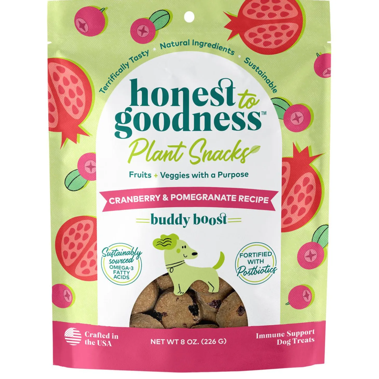 Plant Snacks Buddy Boost Cranberry & Pomegranate Recipe Dog Treats