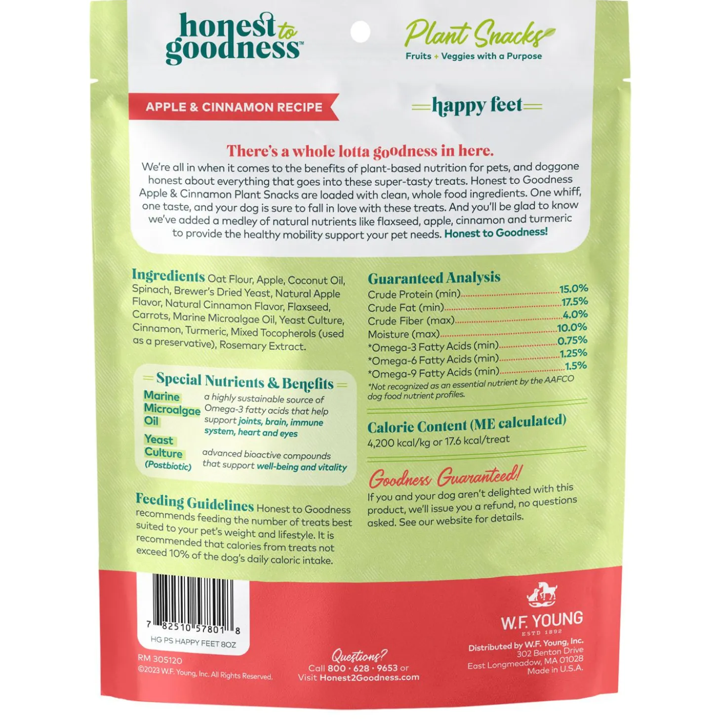 Plant Snacks Happy Feet Apple & Cinnamon Recipe Dog Treats