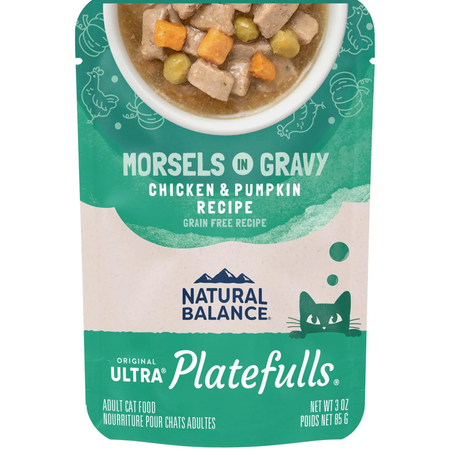 Platefulls Chicken & Pumpkin Recipe Adult Cat Food