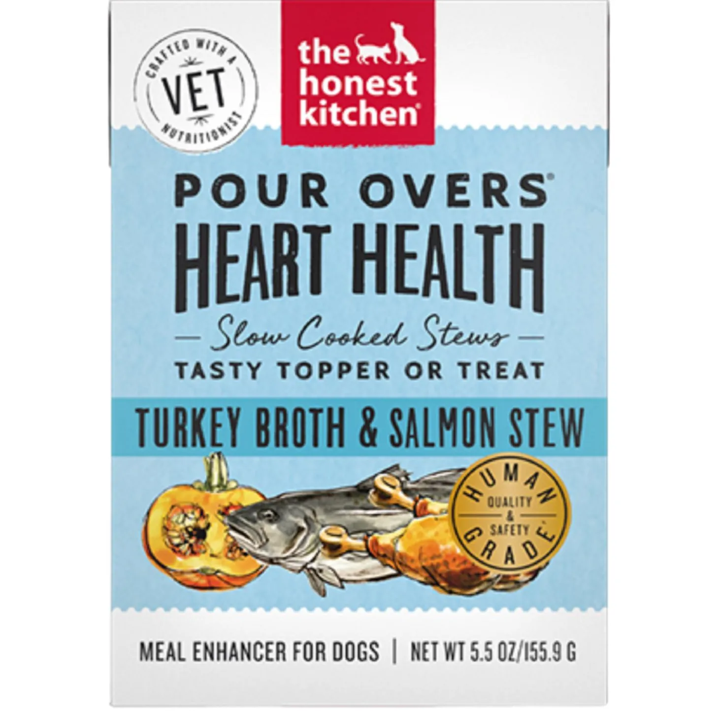 Pour Overs Heart Health Turkey Broth & Salmon Stew Dog Food Topper