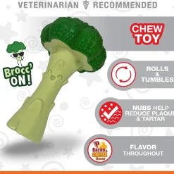 Power Chew Bacon & Cheese Flavour Broccoli Dog Toy
