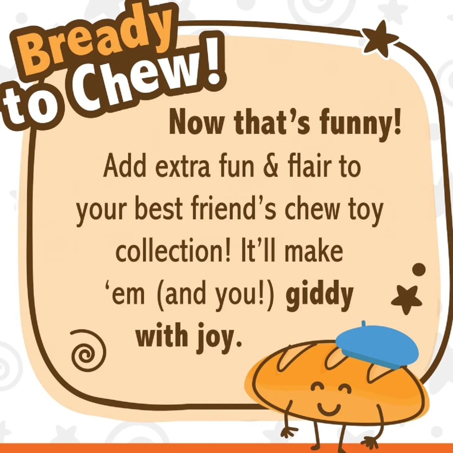 Power Chew Chicken Flavour Baguette Dog Toy