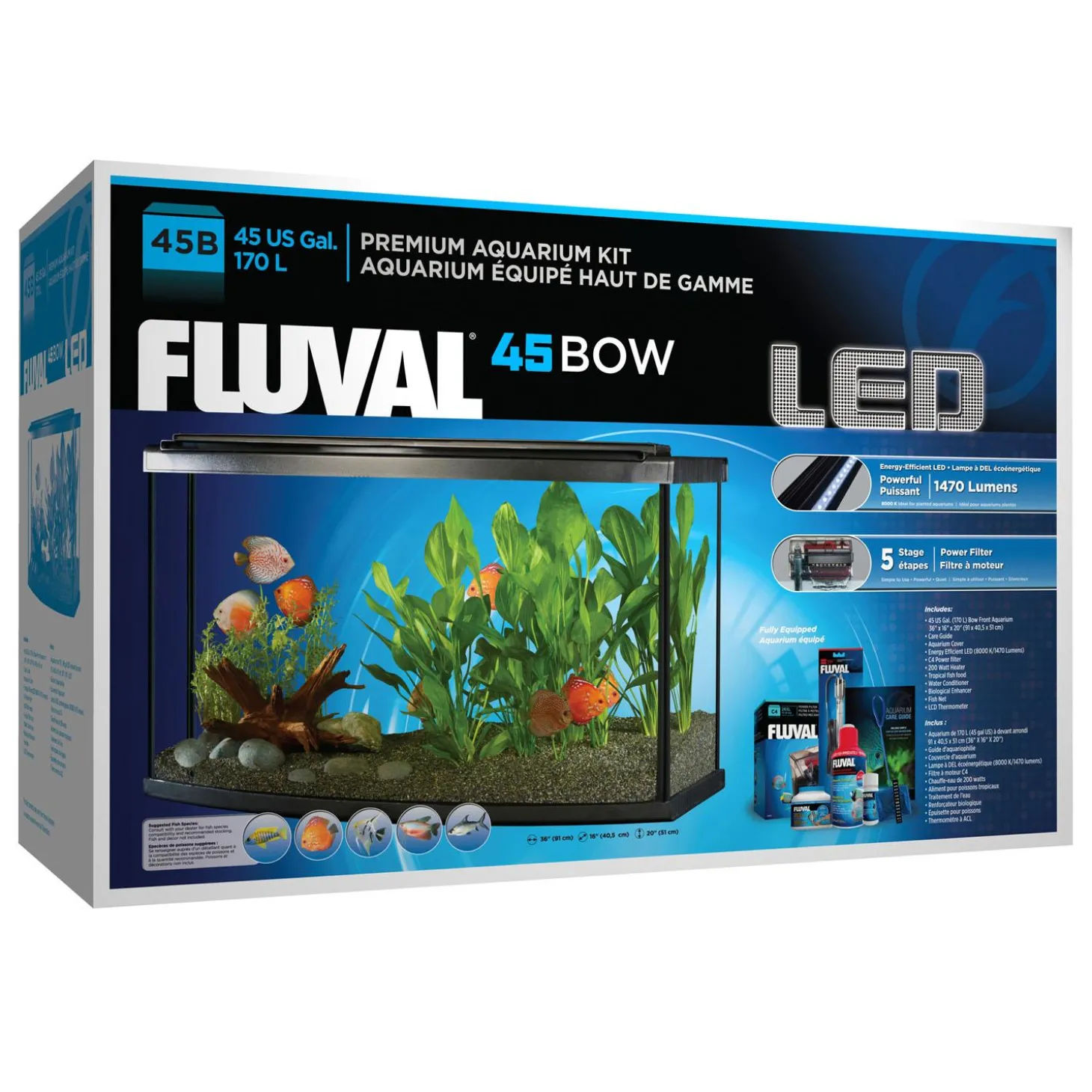 Premium 45 Bow LED Aquarium Kit