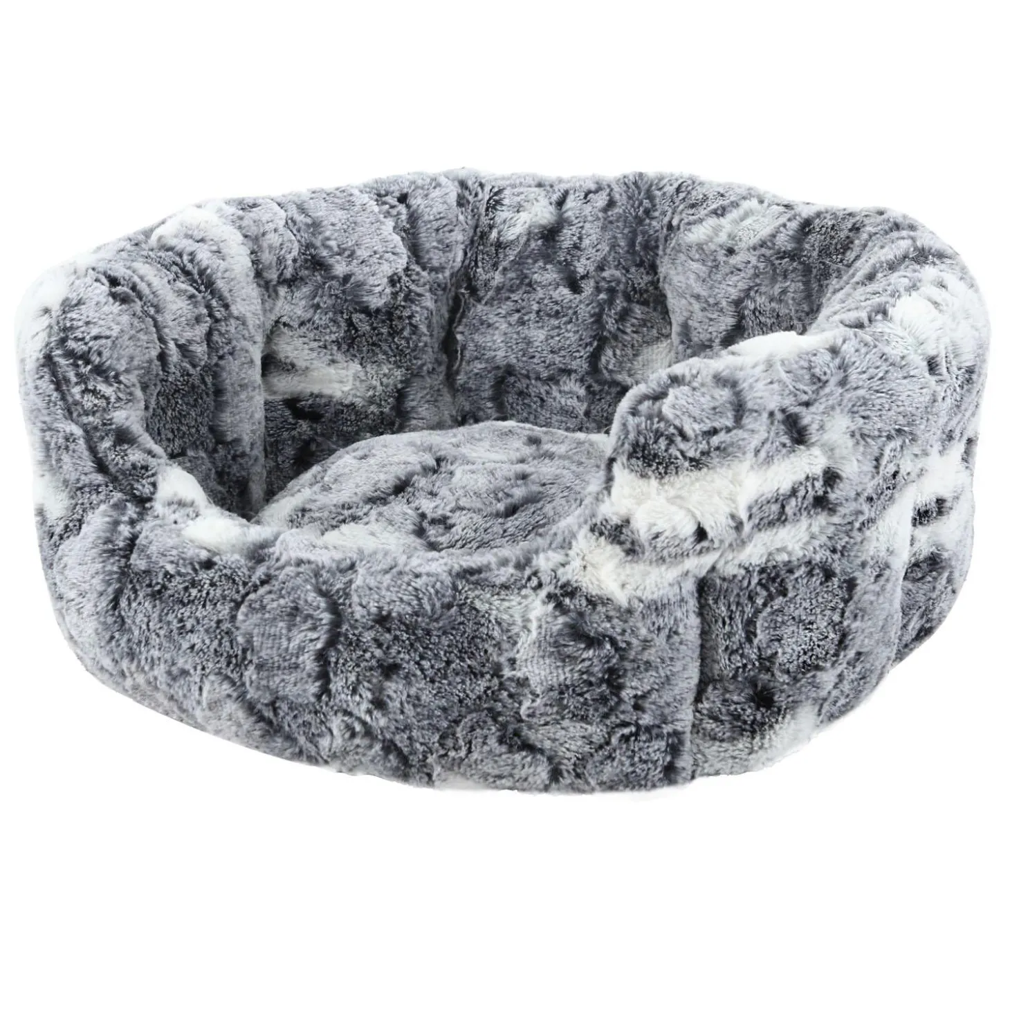 Printed Bolster Bed Grey