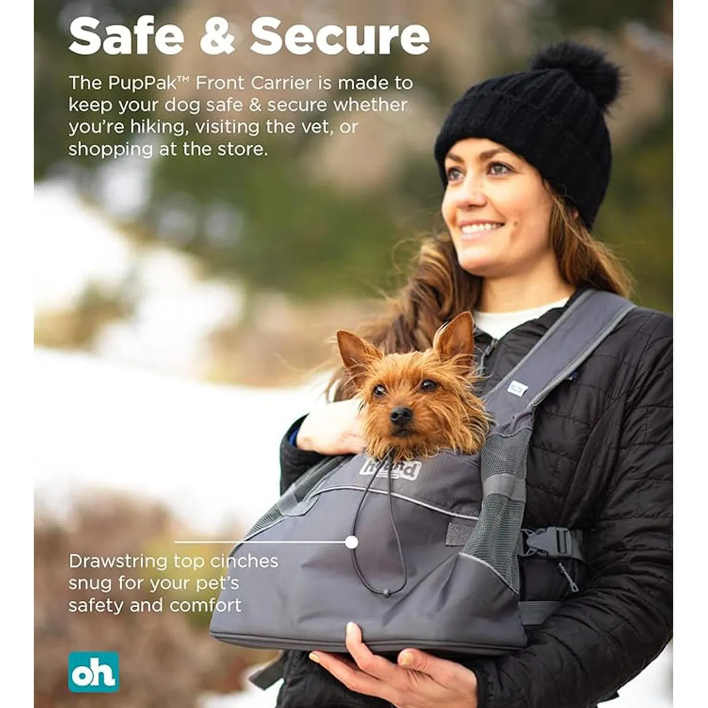 PupPak Grey Front Carrier