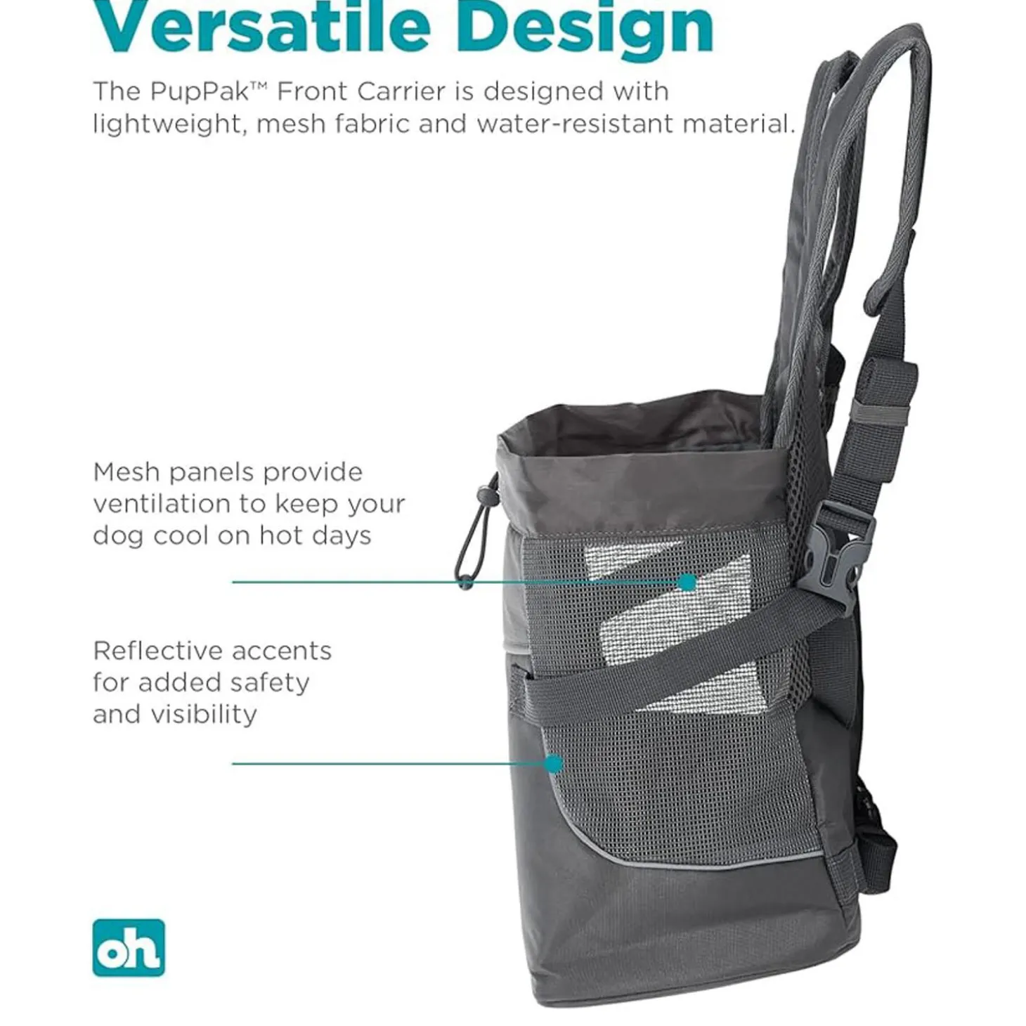 PupPak Grey Front Carrier