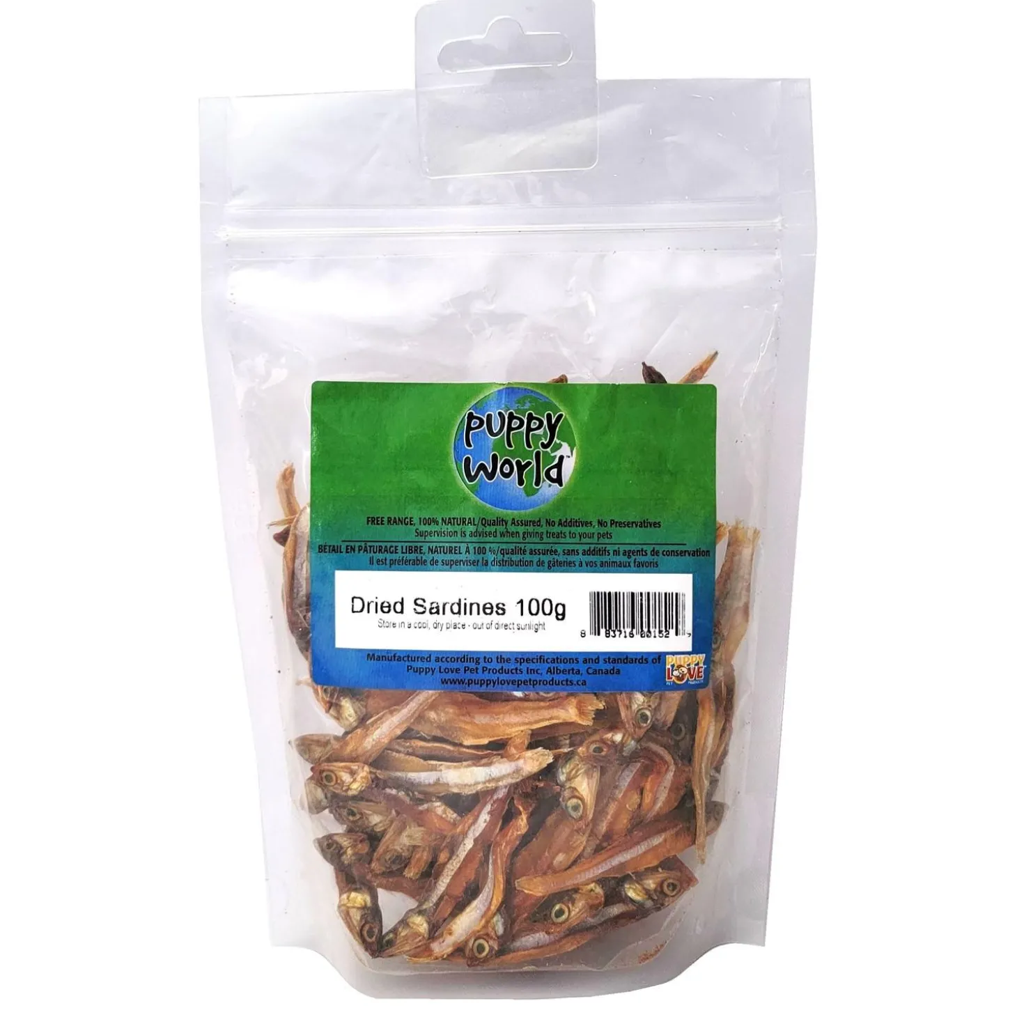 Puppy World Dried Sardines Dog Treats