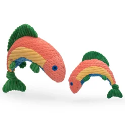 Rauccous Rainbow Trout Knottie Plush Dog Toy