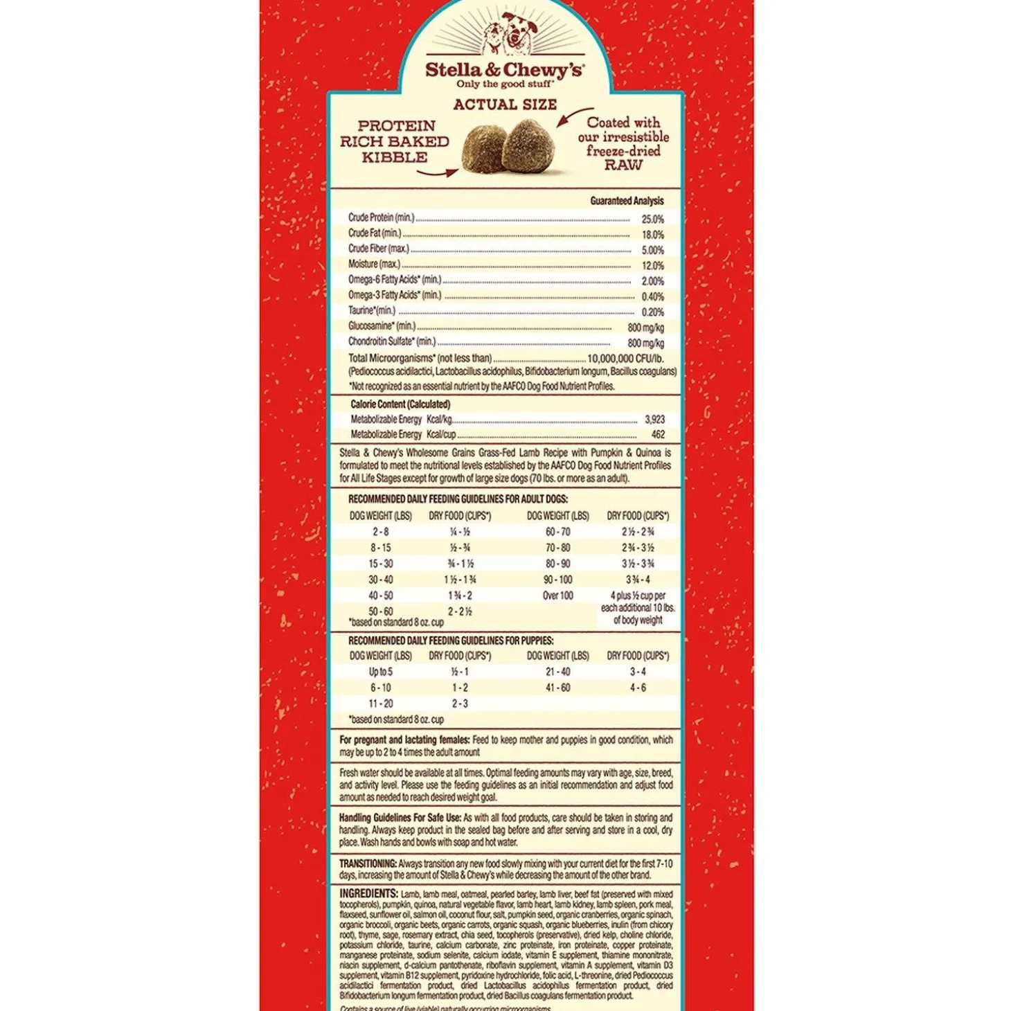 Raw Coated Wholesome Grains Lamb with Pumpkin & Quinoa Recipe Dog Food