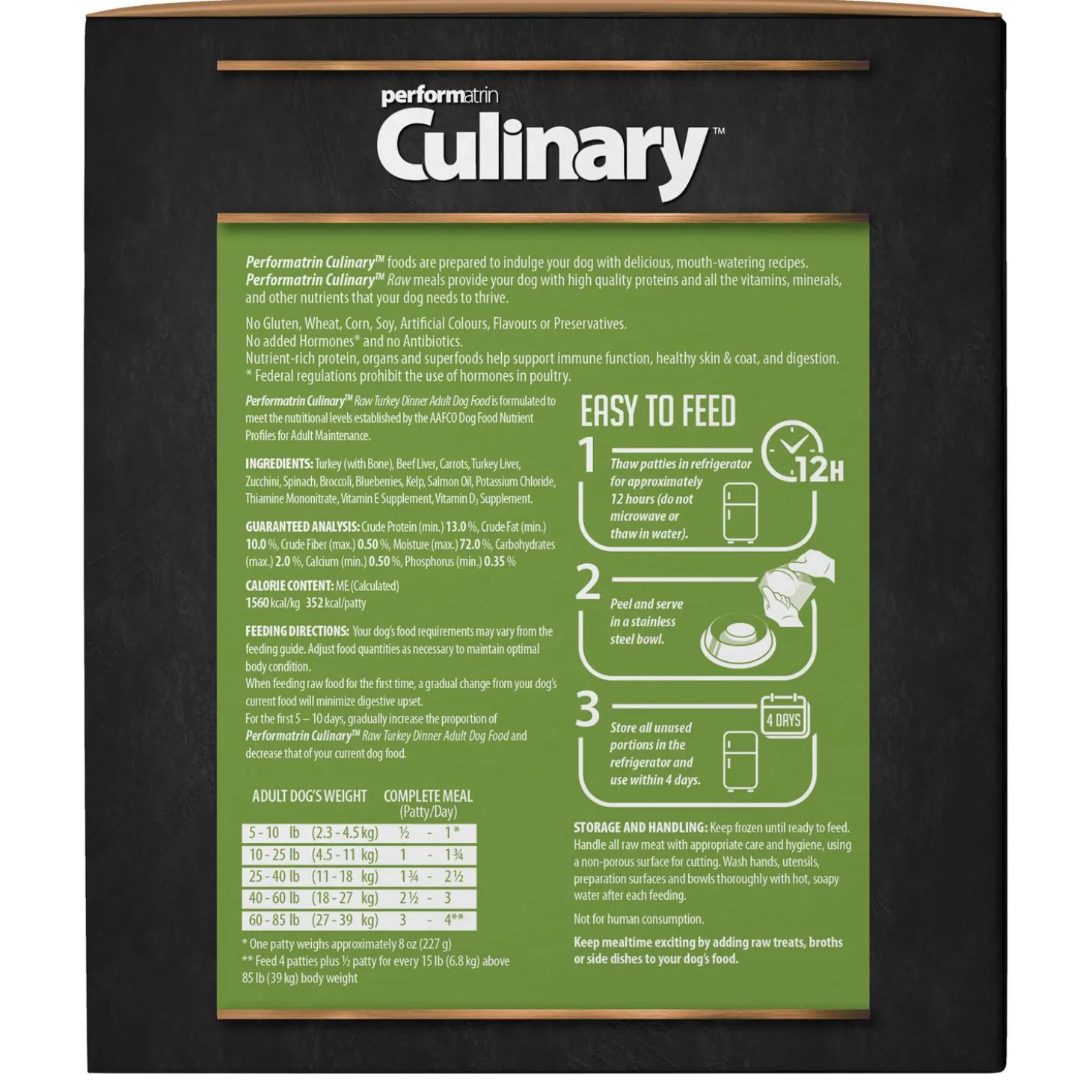 Raw Turkey Dinner Adult Dog Food