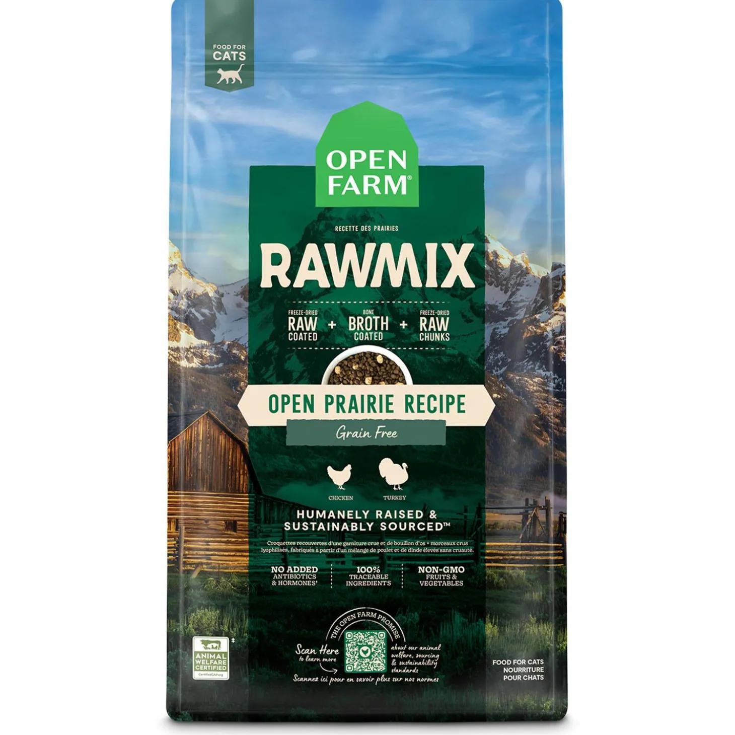RawMix Open Prairie Recipe Adult Cat Food