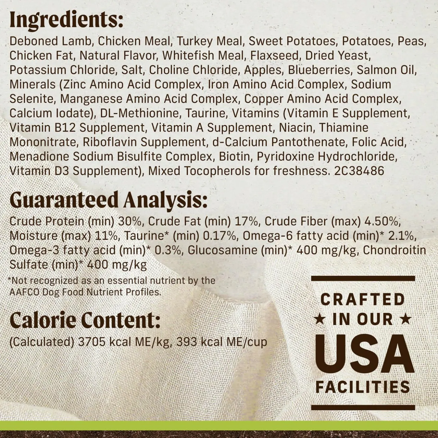 Real Lamb + Sweet Potato Recipe Adult Dog Food