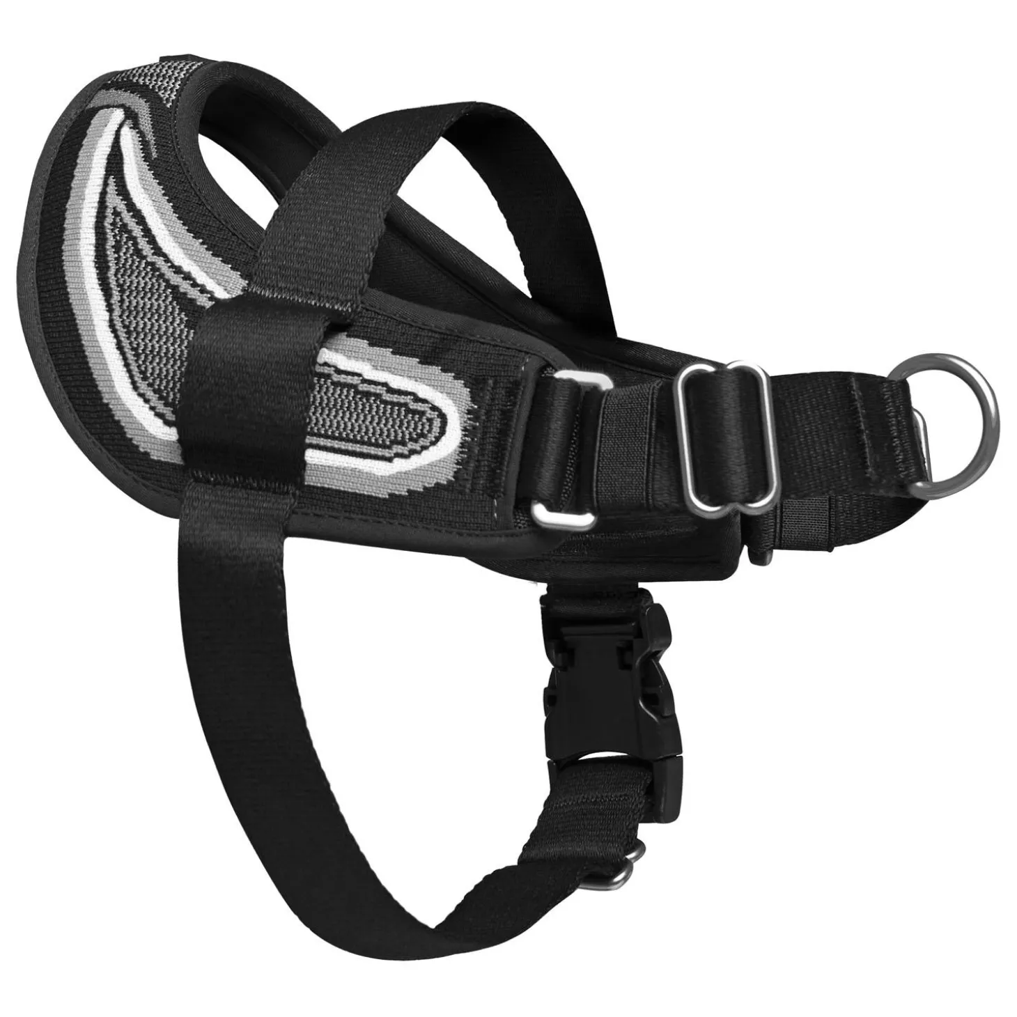 Re-Direct Black & Grey Dog Harness