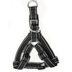 Reflective Air Mesh Step-In Black Dog Harness