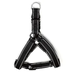 Reflective Air Mesh Step-In Black Dog Harness