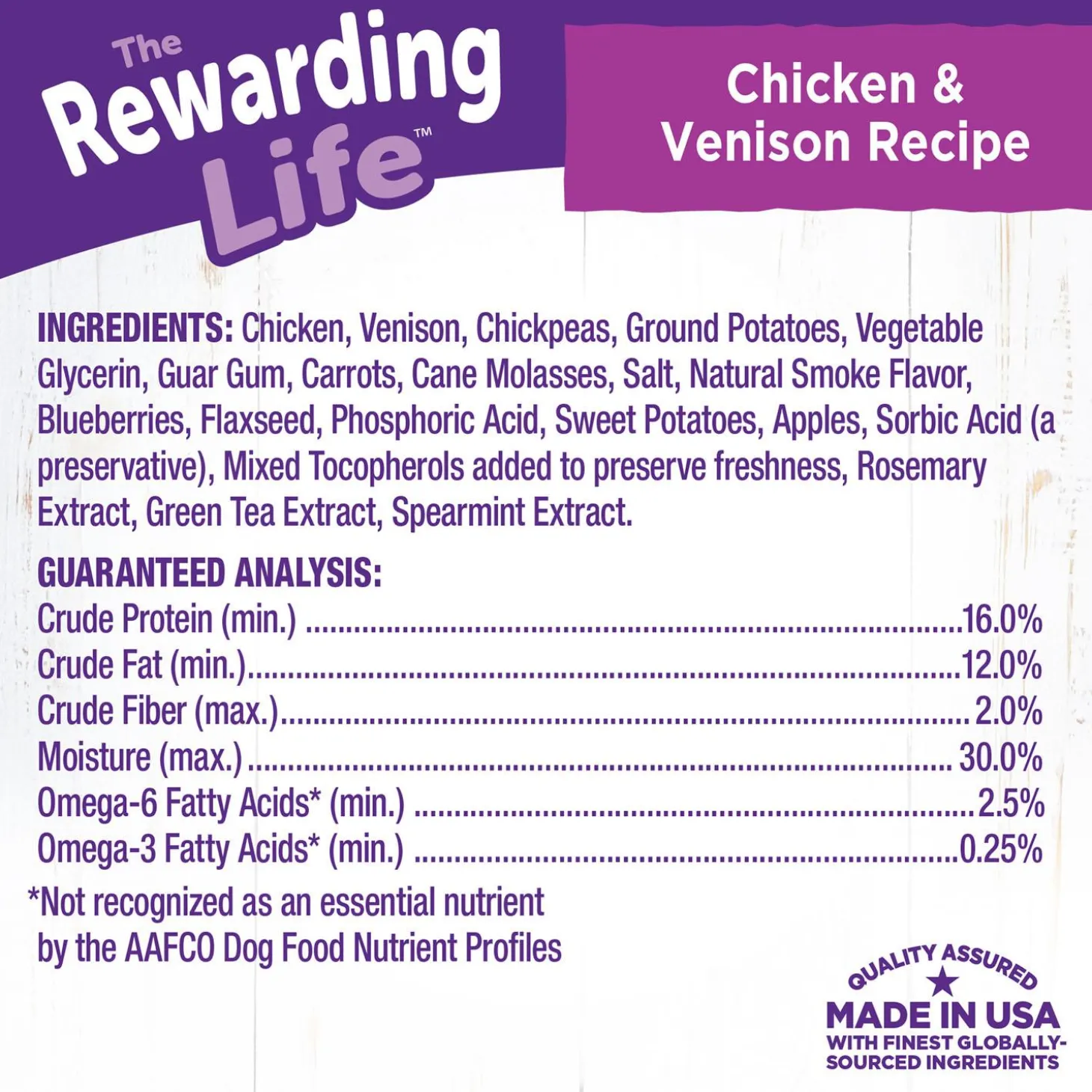 Rewarding Life Chicken & Venison Recipe Dog Treats