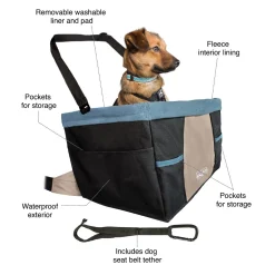 Rover Black & Blue Dog Booster Seat