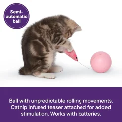 Semi-Automatic Rolling Ball with Mouse Teaser Cat Toy