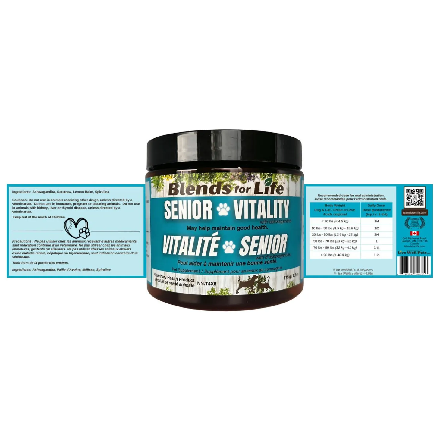 Senior Vitality with Ashwagandha Pet Supplement