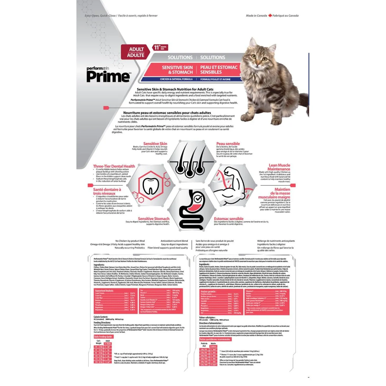 Sensitive Skin & Stomach Chicken & Oatmeal Formula Adult Cat Food