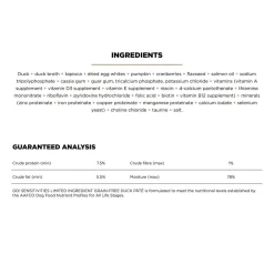 Sensitivities Limited Ingredient Grain-Free Duck Pate Recipe Dog Food